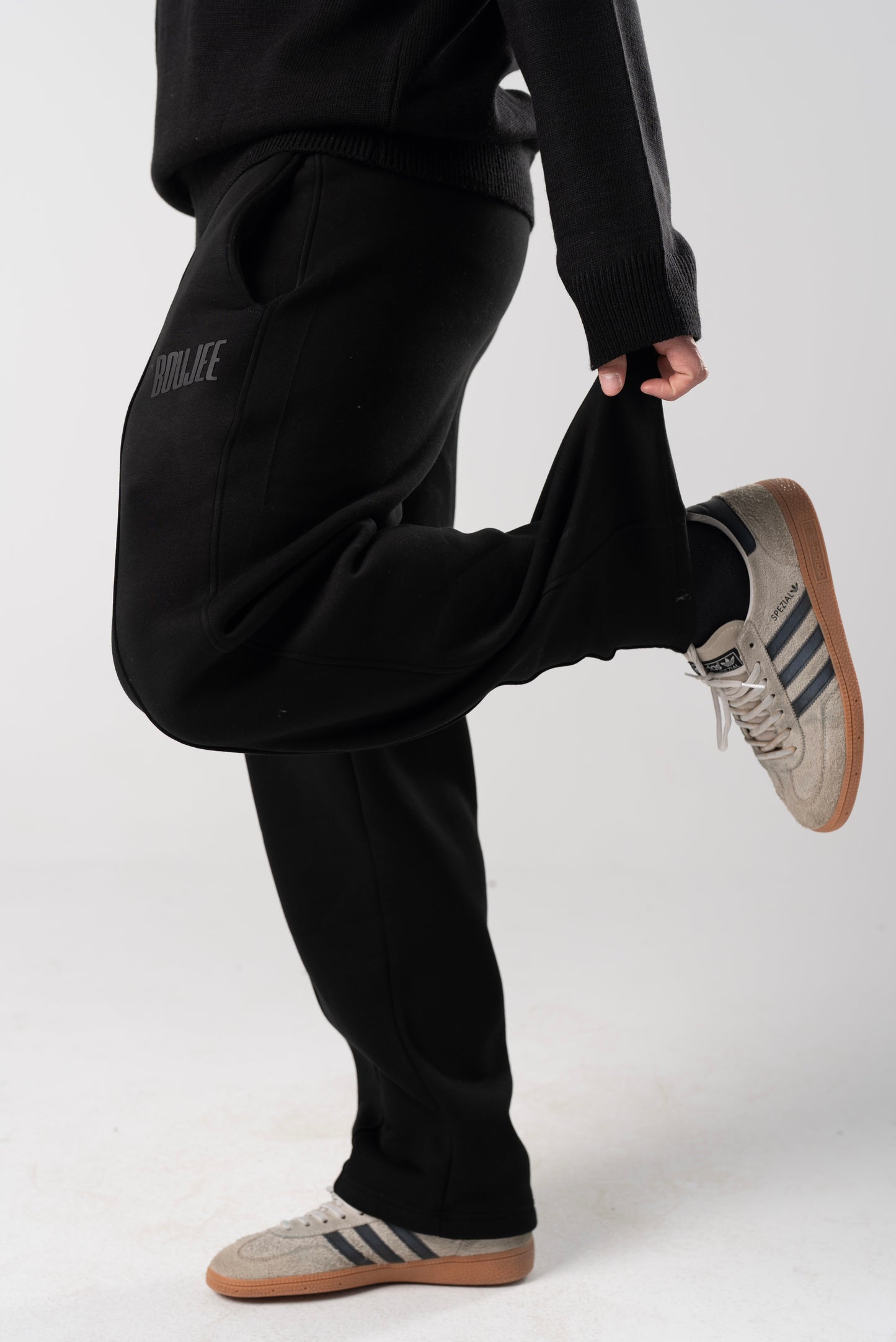 Uni-Sex Black Wide Leg Sweatpants "Limited edition"
