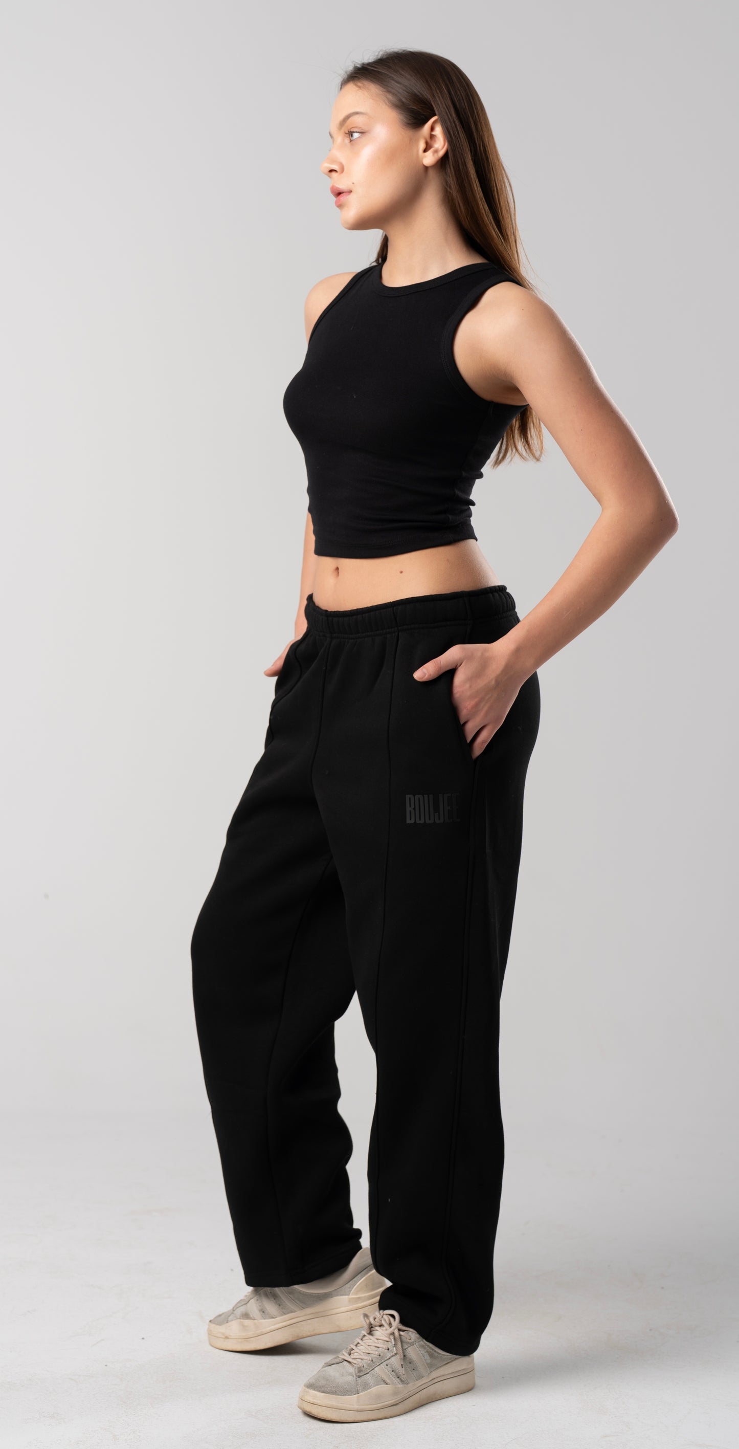 Uni-Sex Black Wide Leg Sweatpants "Limited edition"