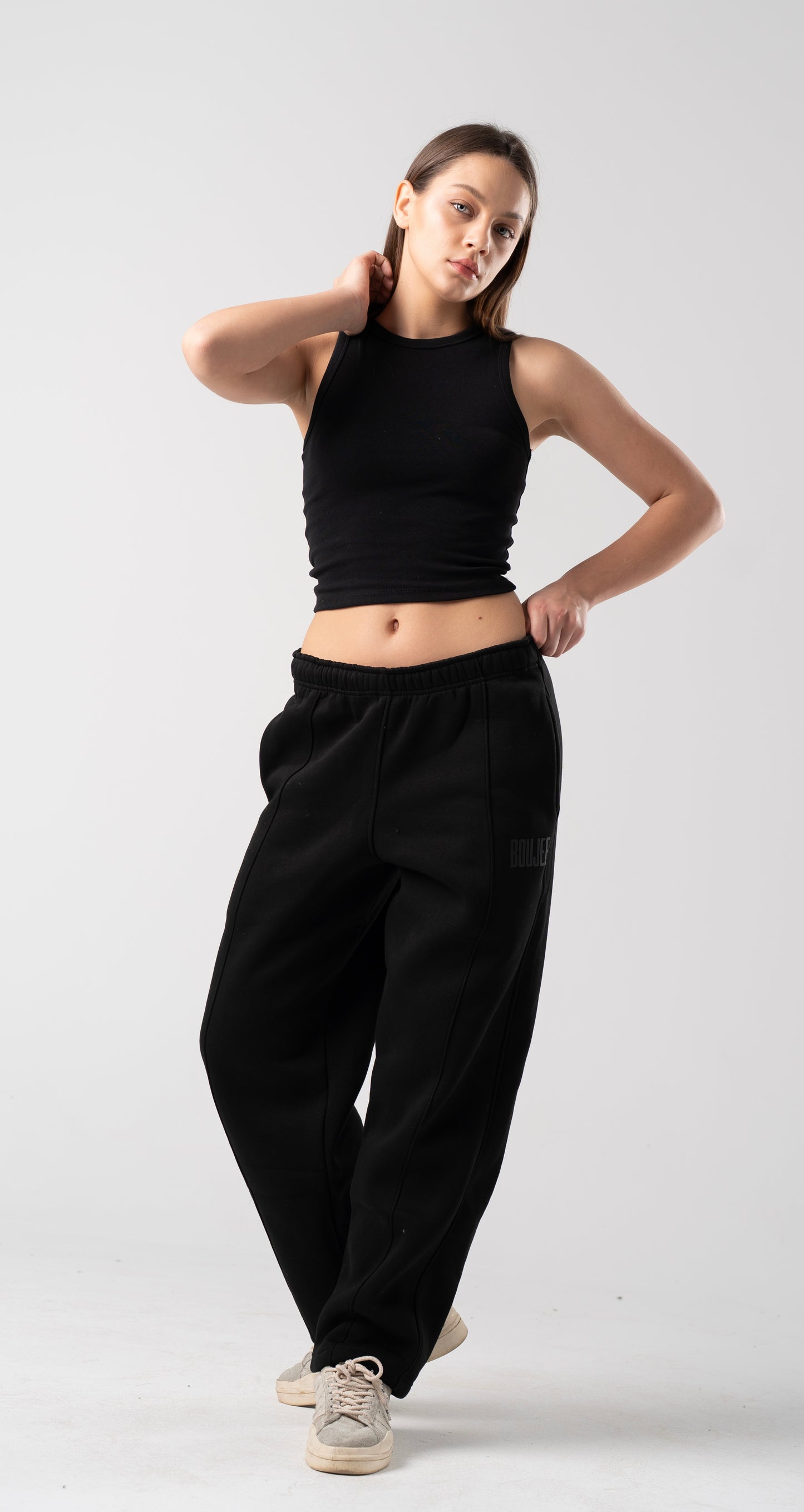 Uni-Sex Black Wide Leg Sweatpants "Limited edition"