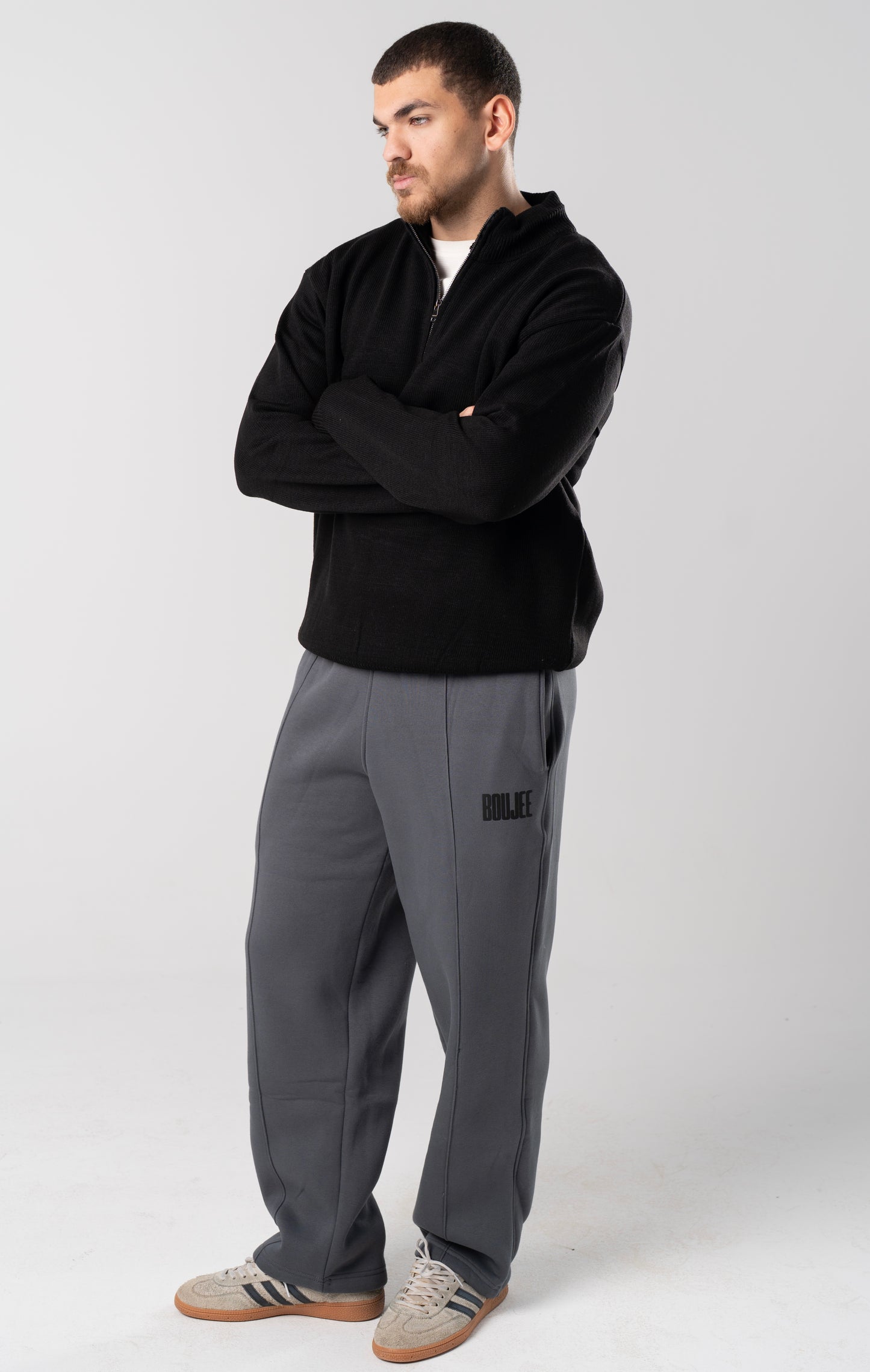 Uni-Sex Light Grey Wide Leg Sweatpants "Limited edition"