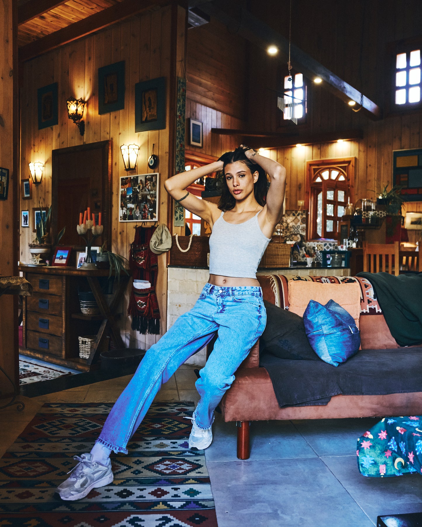Light Basic Blue Wide Leg Jeans