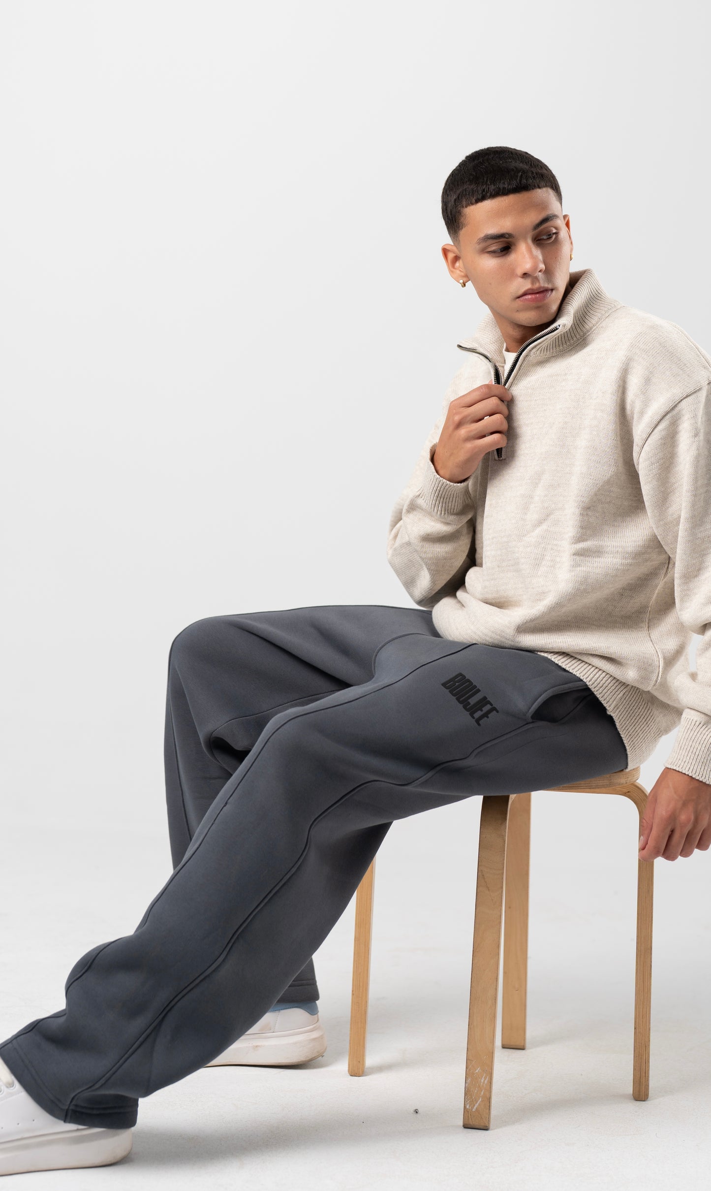 Uni-Sex Light Grey Wide Leg Sweatpants "Limited edition"