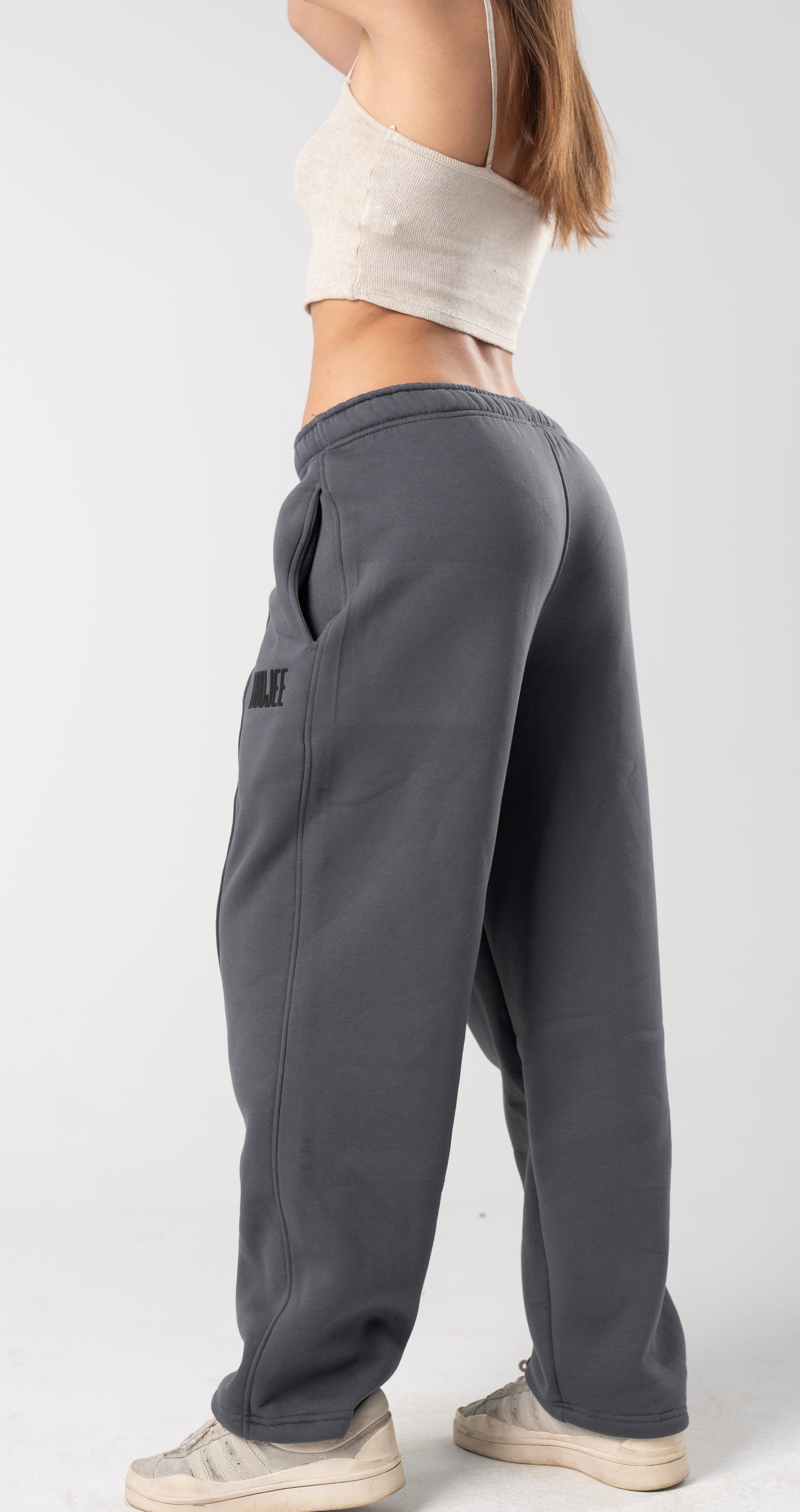 Uni-Sex Light Grey Wide Leg Sweatpants "Limited edition"