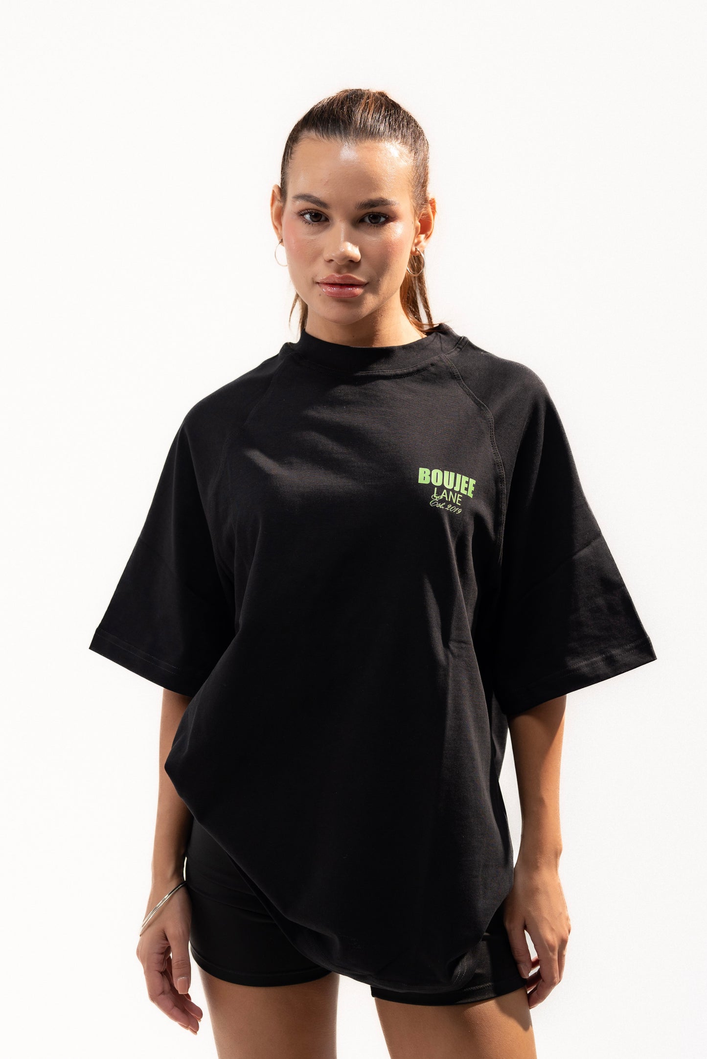 Black Boujee Boxy Fit Statement Tee