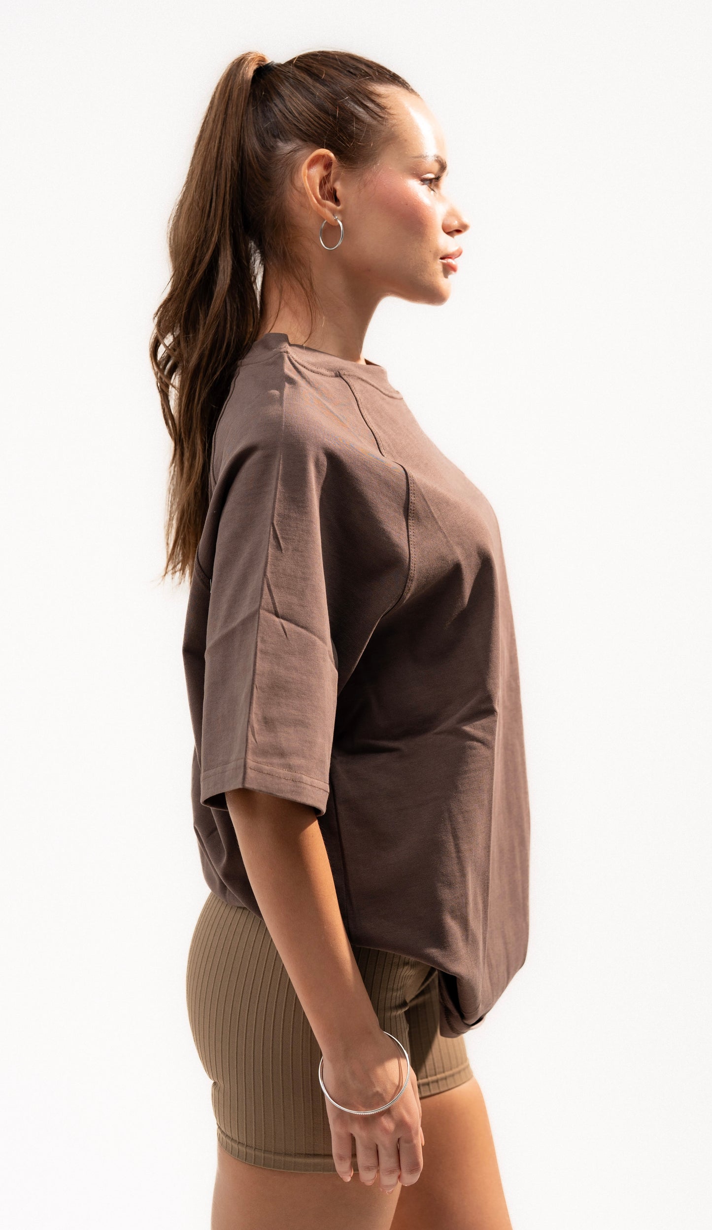Brown Boujee Boxy Fit Statement Tee