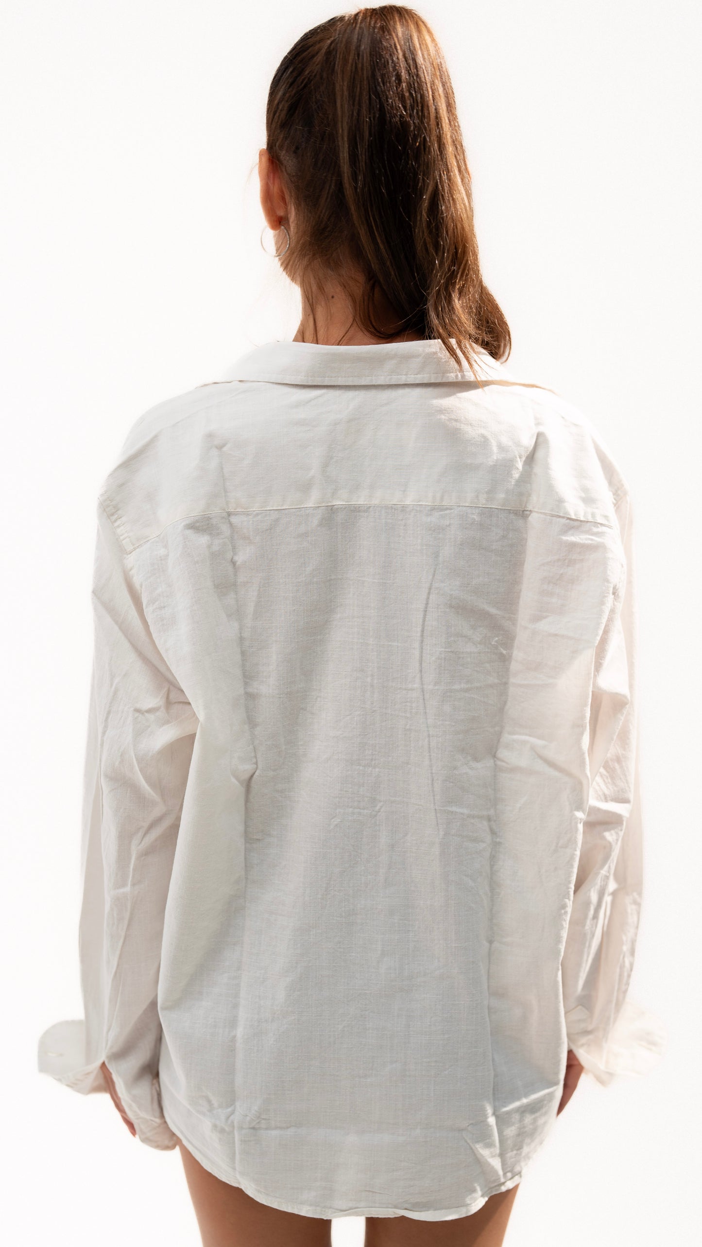 White Long Sleeve Linen Shirt
