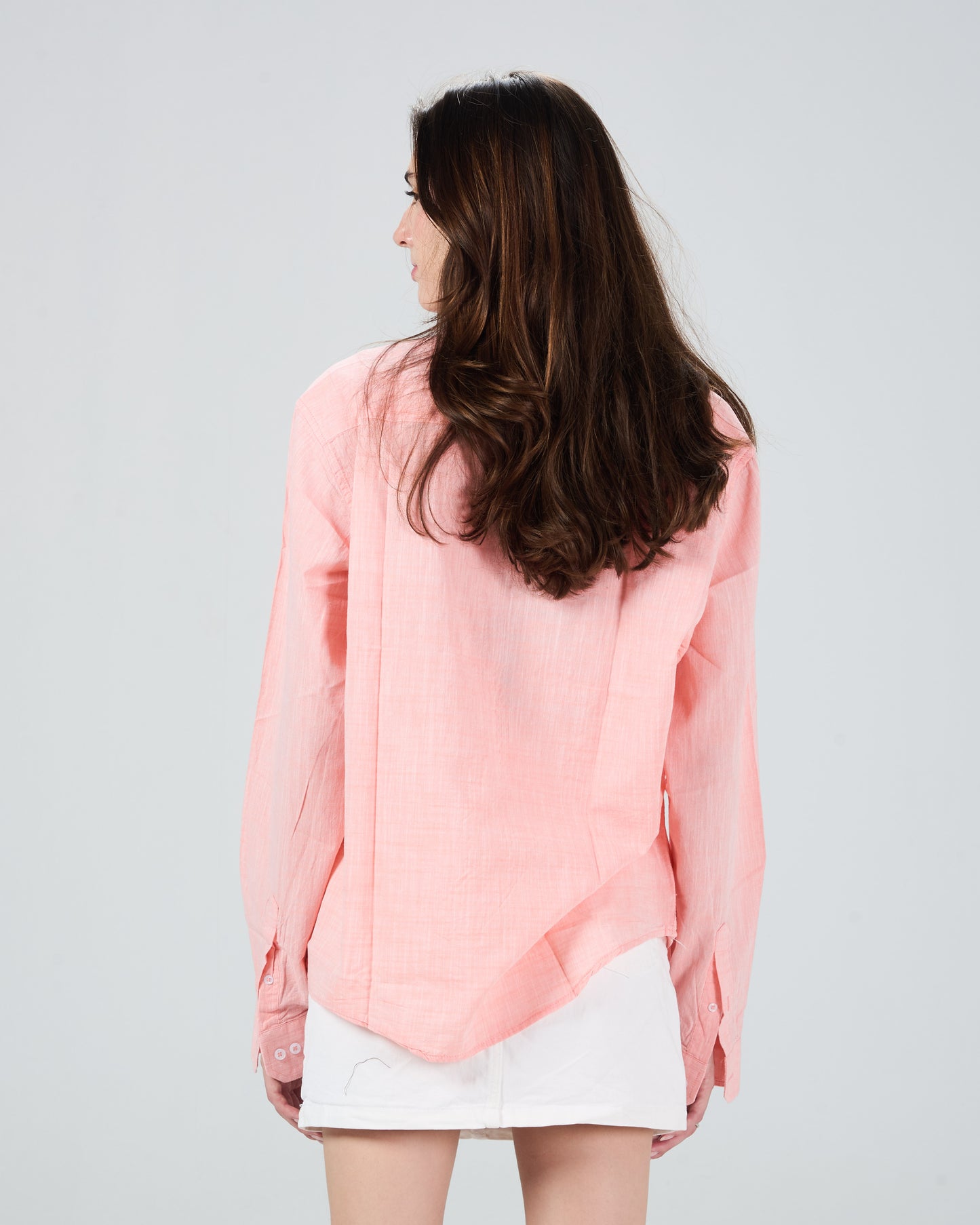Peach Linen Shirt