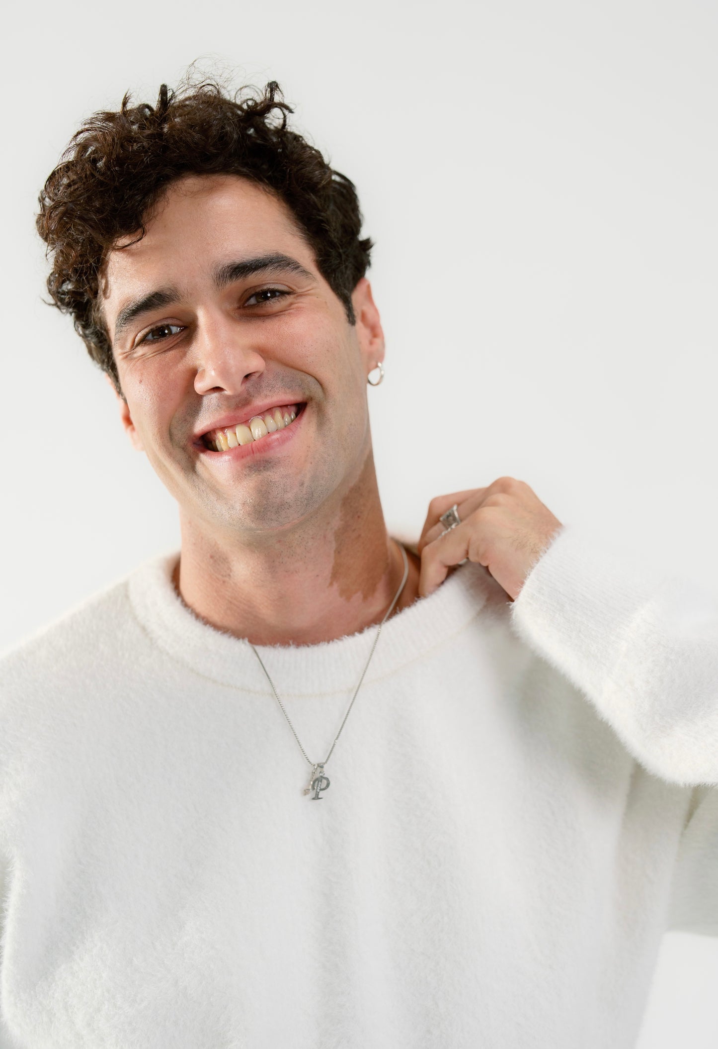 Off-white Mohair Knitted Basic Sweatshirt