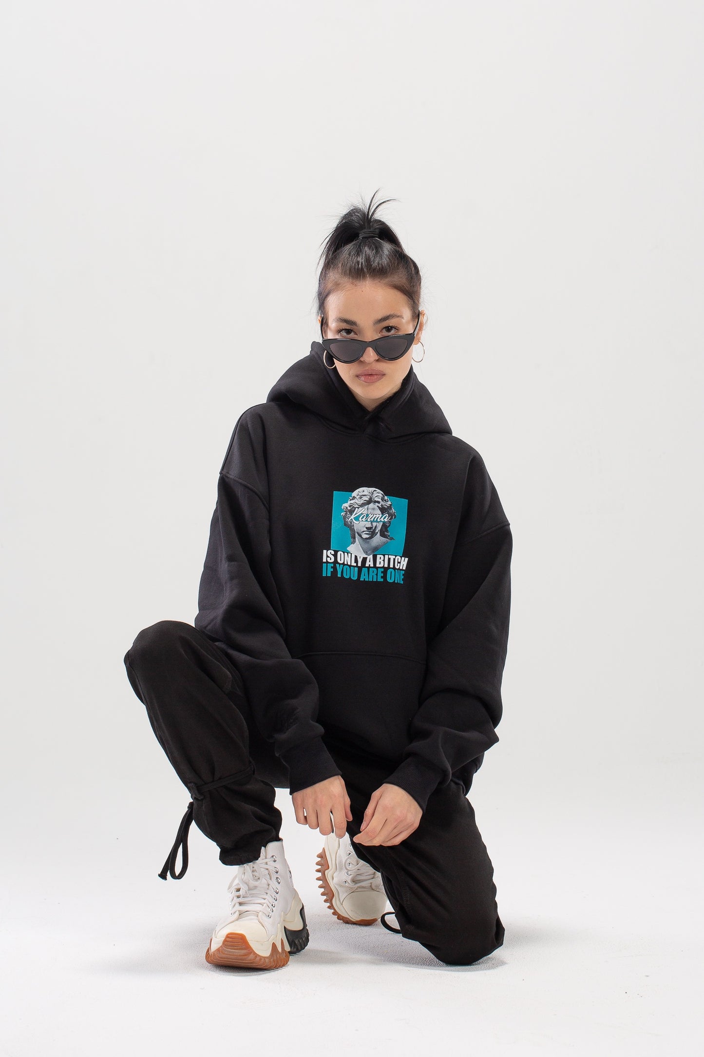 Karma oversized black hoodie