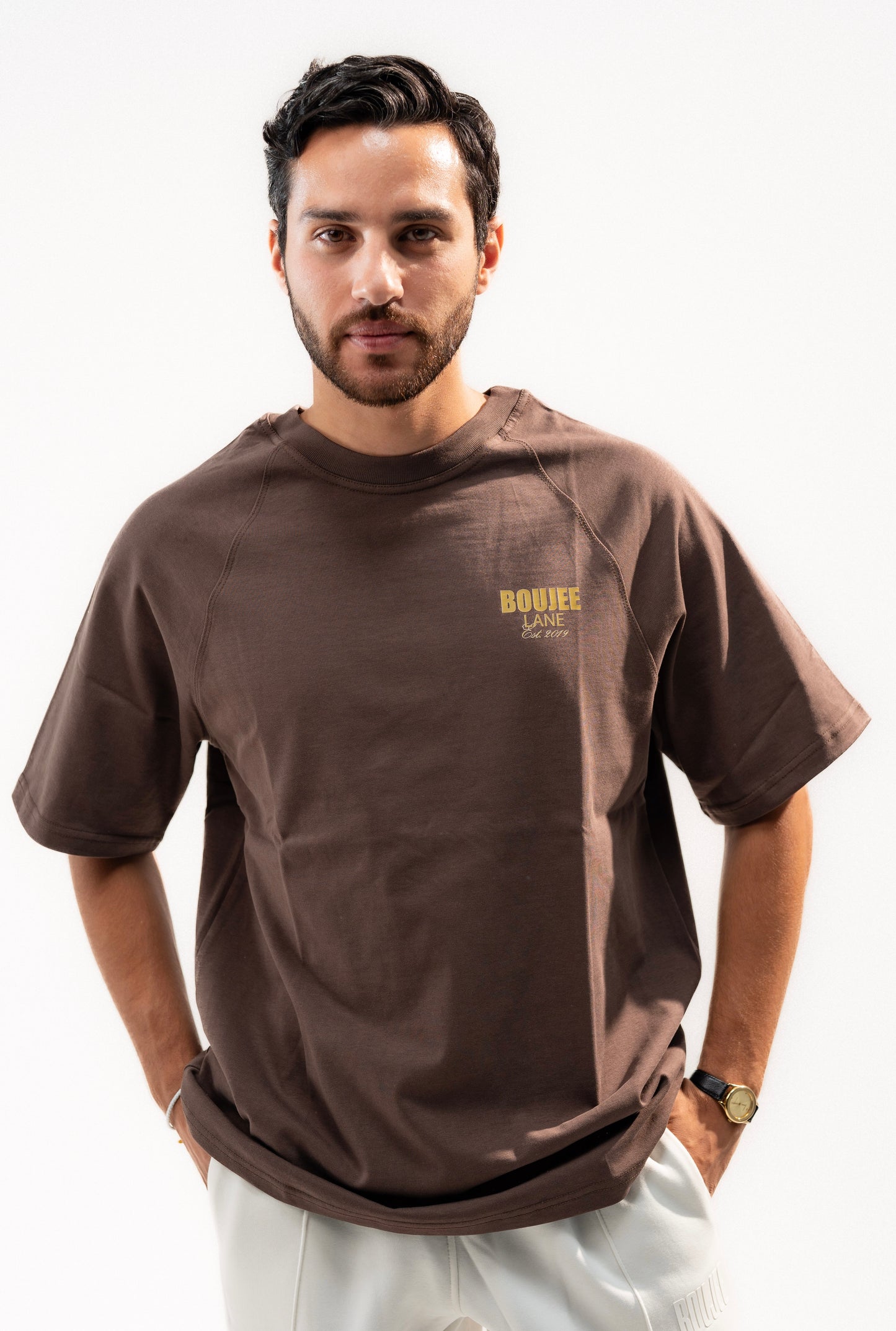 Brown Boujee Boxy Fit Statement Tee