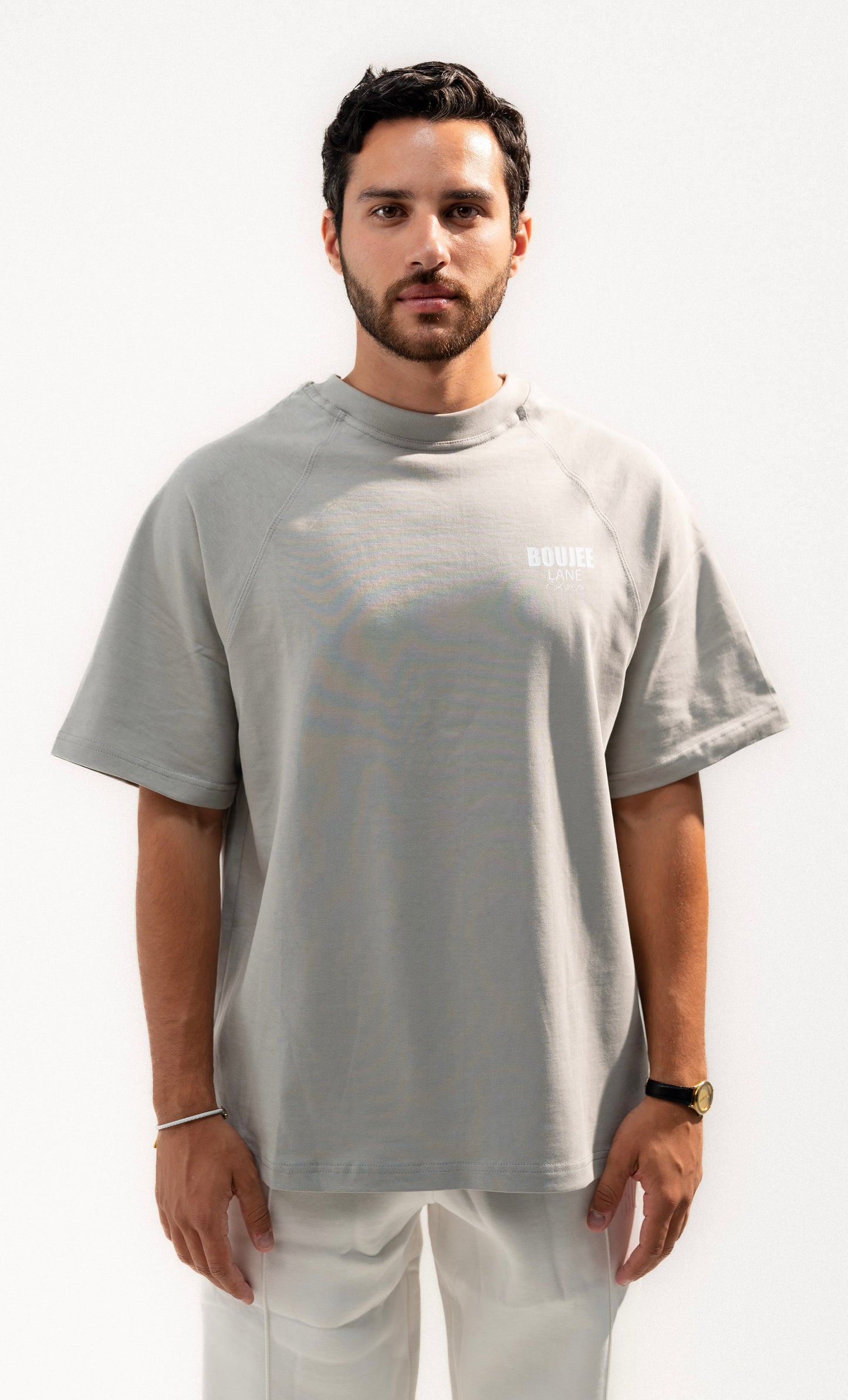 Grey Boujee Boxy Fit Statement Tee