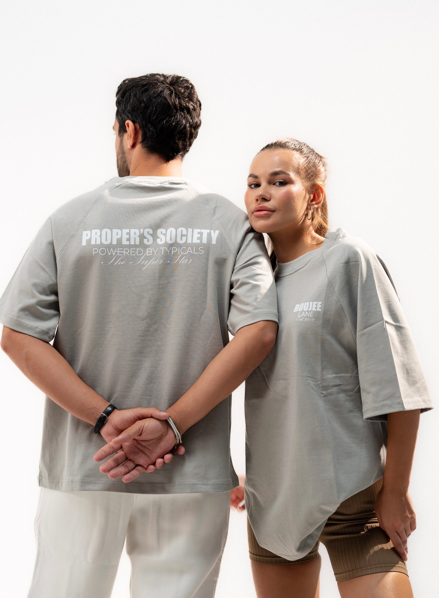 Grey Boujee Boxy Fit Statement Tee