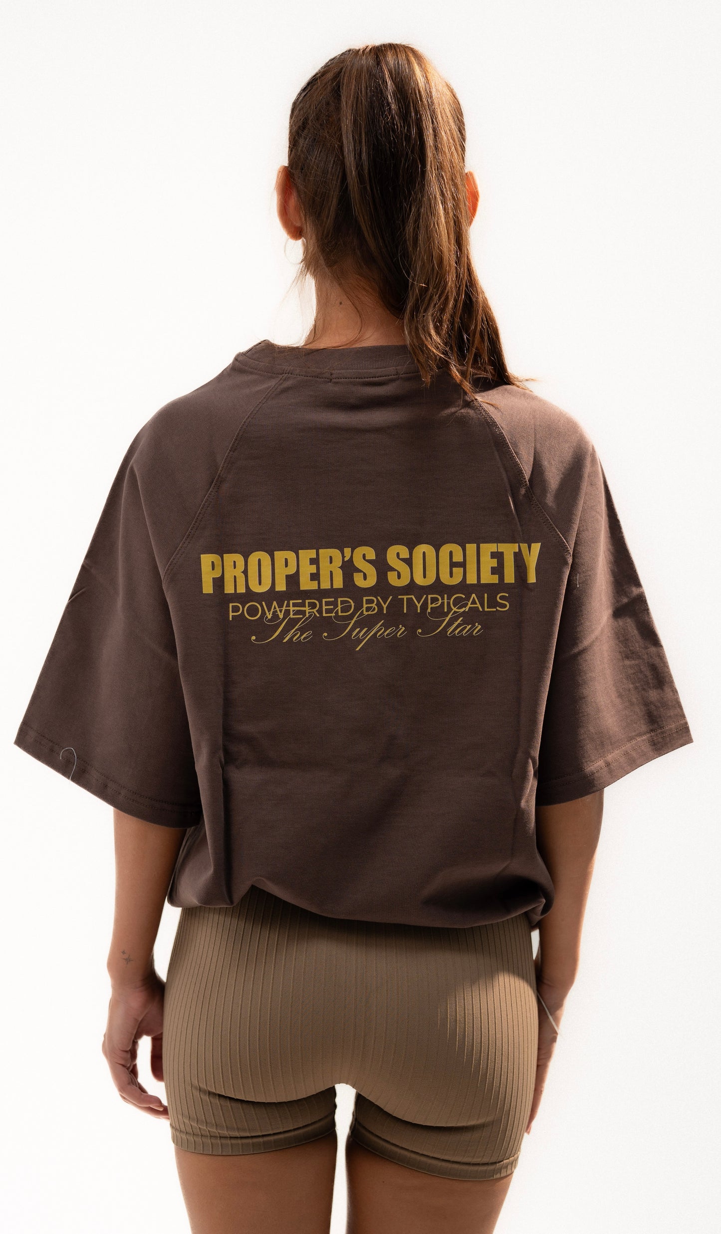 Brown Boujee Boxy Fit Statement Tee