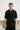 Black Quarter Zip Rib Knitted Polo