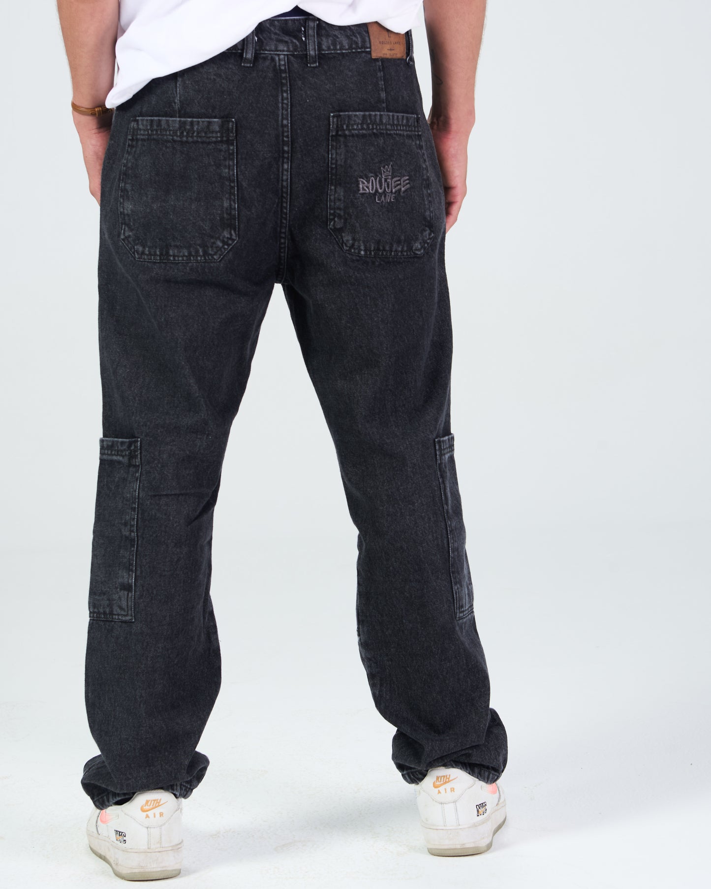 Black Cargo Denim Jeans