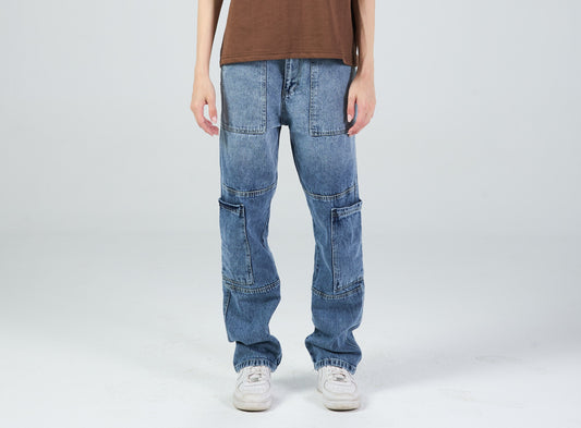 Blue Cargo Denim Jeans