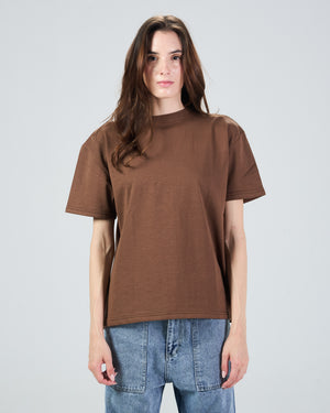 Brown Basic Boxy T-shirt