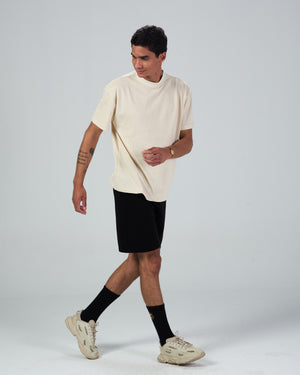 Beige Basic Boxy T-shirt