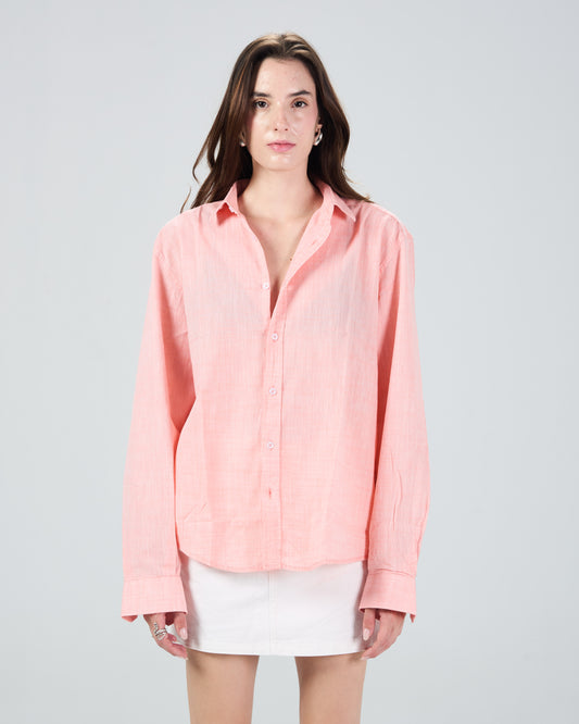 Peach Linen Shirt