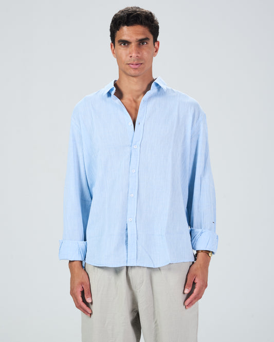 Baby Blue Linen Shirt