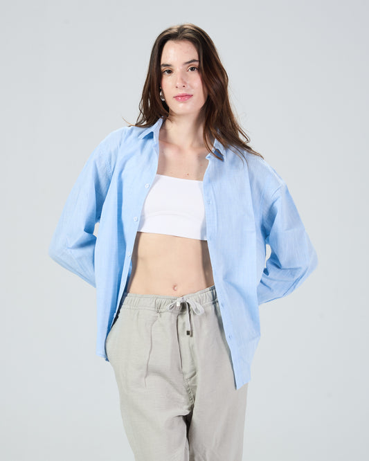 Baby Blue Linen Shirt