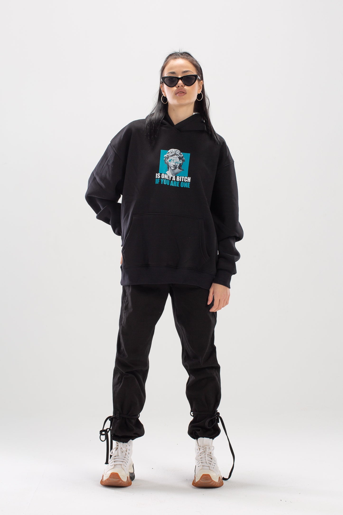 Karma oversized black hoodie